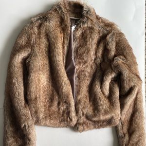 Hollister faux fur jacket NWT